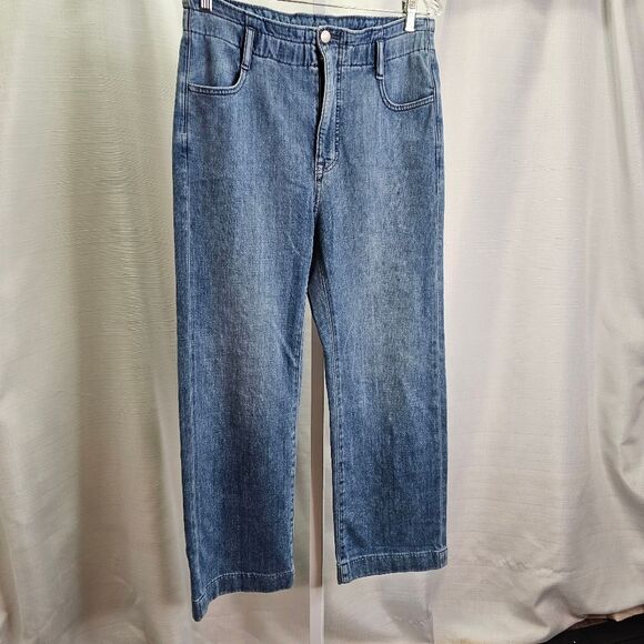 J. Crew Cropped Wide Leg Paperback Waist Jeans Size 28 - Picture 3 of 9